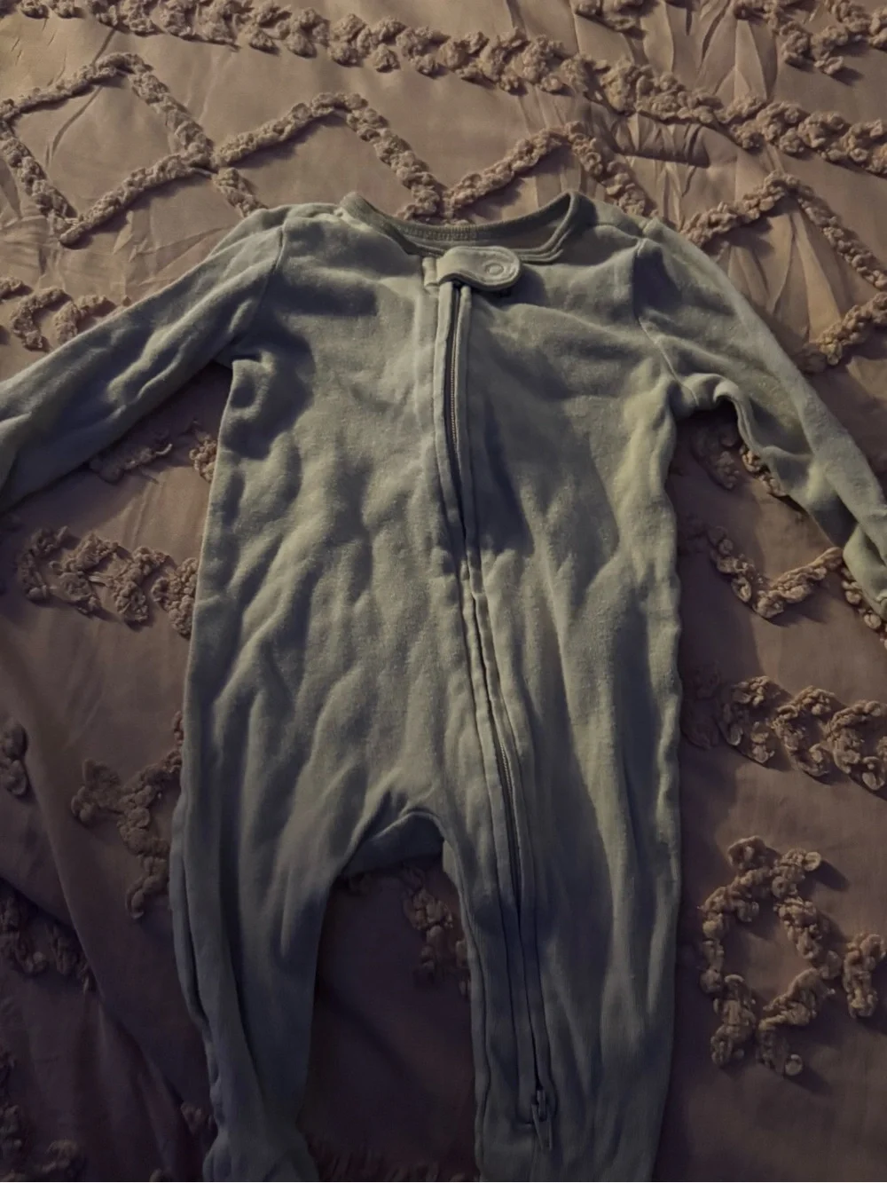 Carter's Light Blue Dino Print Footed One-Piece